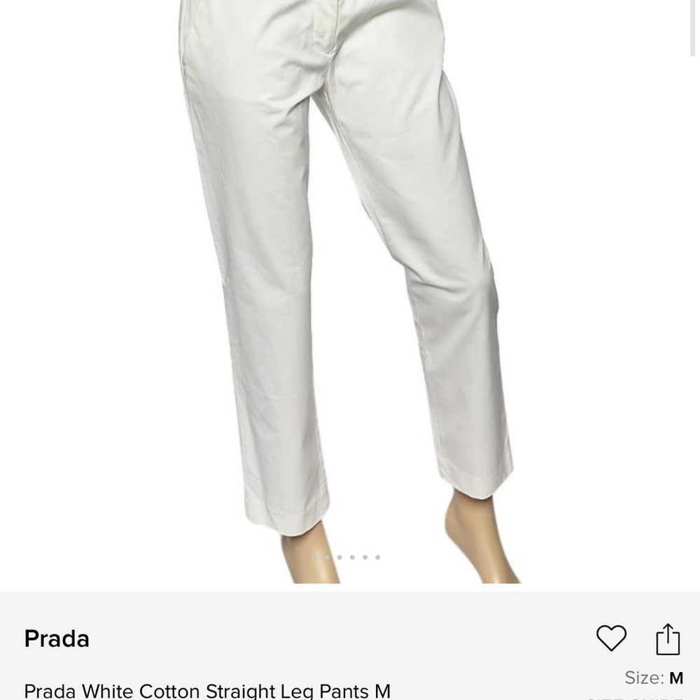 Prada White Designer Pants